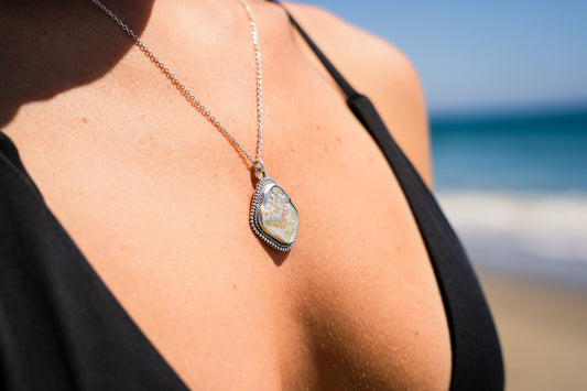 Chunky Abalone Frame Pendant