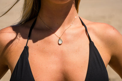 Gold Abalone Pendant