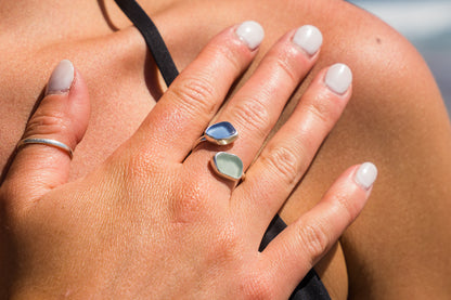 Adjustable Sea Glass Ring