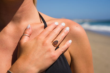 Gold Sea Glass Ring SIZE 7