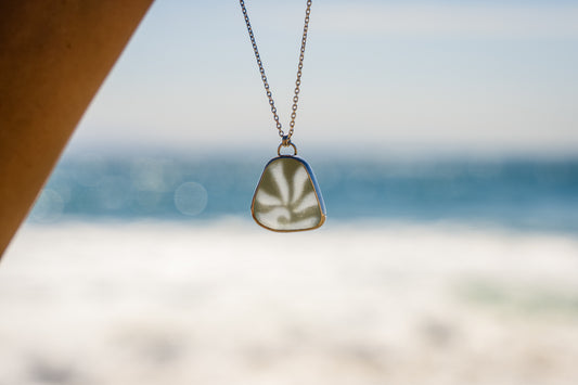 Sun Rays & Waves Sea Glass Necklace