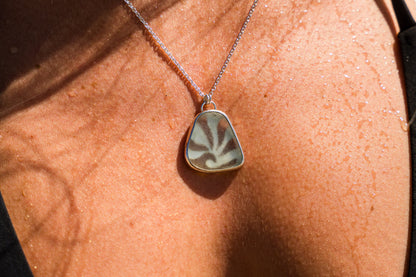 Sun Rays & Waves Sea Glass Necklace